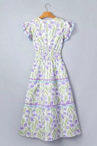 Floral Print Contrast Trim Midi Dress 100100457560919 63 Affordable Fashion Under $100 Jerry's Apparel 