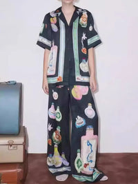 Printed Half Sleeve Shirt and Pants Set