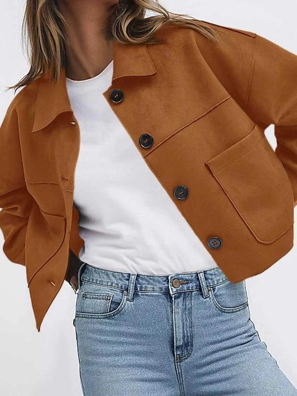 Button-Down Cropped Jacket 101001916935155 79 Affordable Fashion Under $100 Jerry's Apparel 