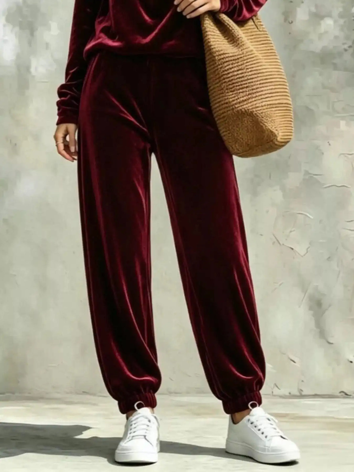 Full Size Velvet Cowl Neck Top and Pants Set Plus Size 101001490771294 53 Affordable Fashion Under $100 Jerry's Apparel 