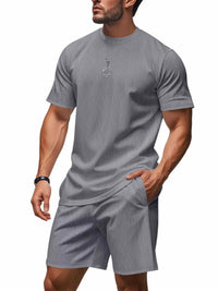 Men's Full Size Casual Striped Top and Shorts Set Plus Size 100400568801852 33 Affordable Fashion Under $100 Jerry's Apparel 