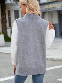 Cable Knit V-Neck Sweater Vest