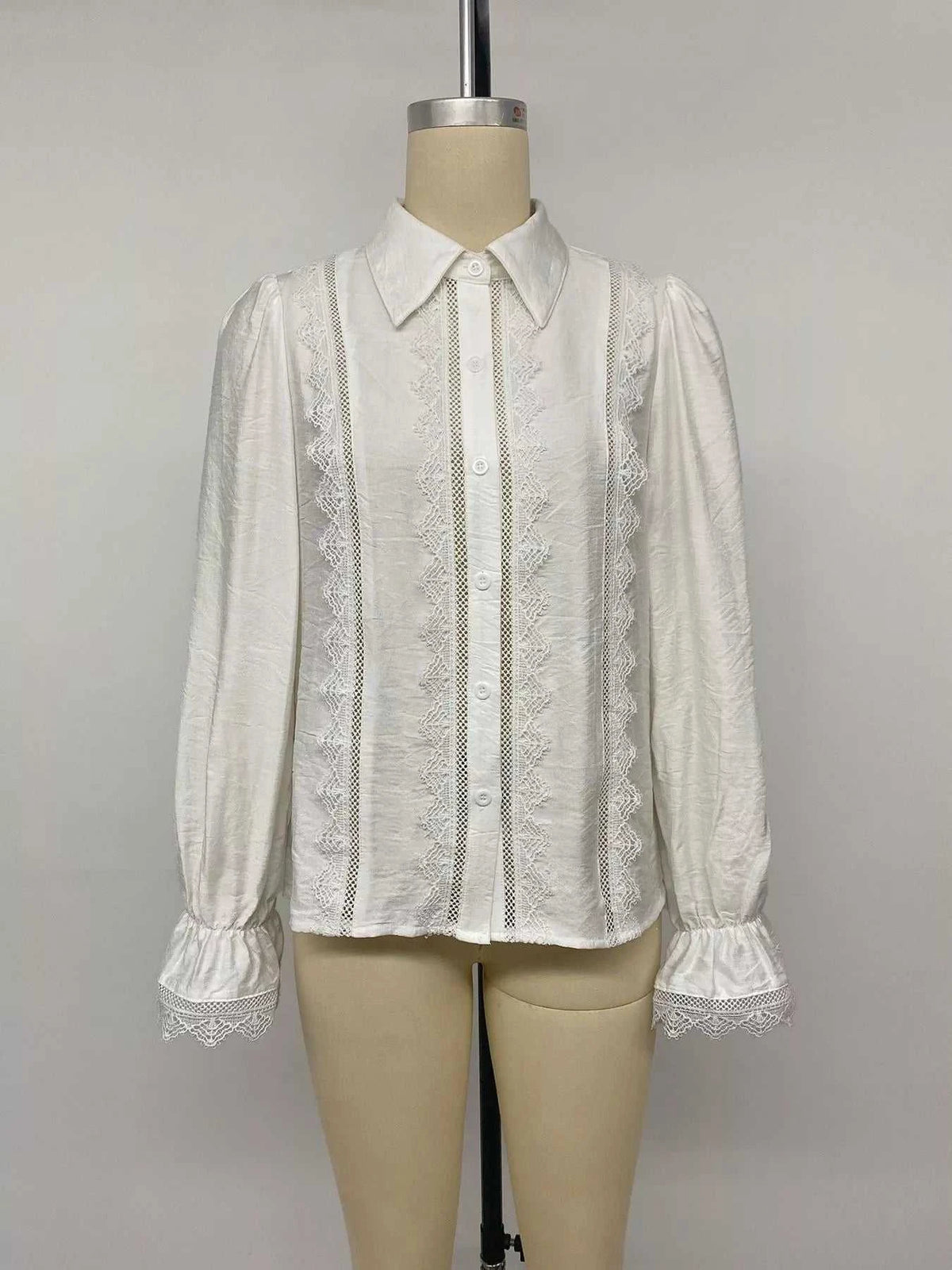 Lace-Trimmed Button-Down Shirt 101001213081303 50 Affordable Fashion Under $100 Jerry's Apparel 