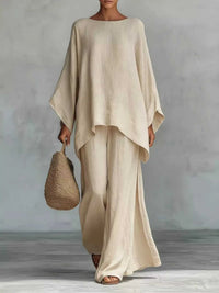 Full Size Round Neck Top and Wide Leg Pants Set Plus Size 100100323252358 37 Affordable Fashion Under $100 Jerry's Apparel 