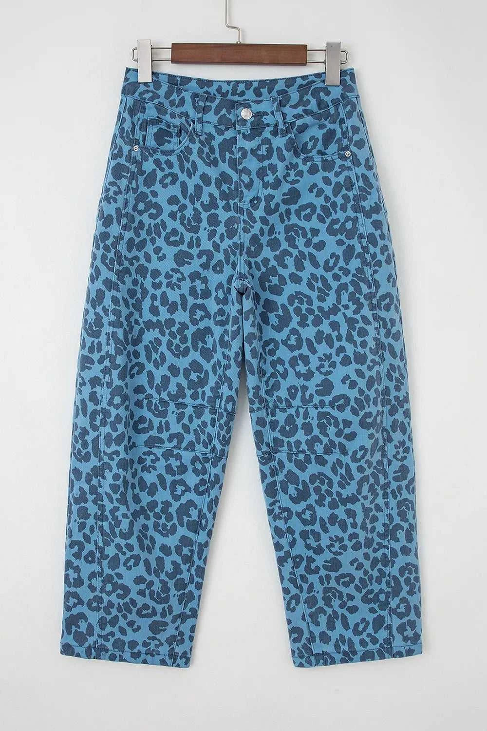 Leopard Print Barrel Leg Jeans 100100568374845 66 Affordable Fashion Under $100 Jerry's Apparel 