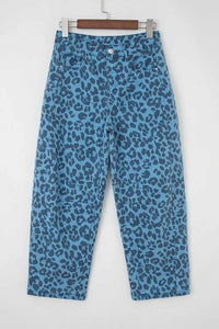 Leopard Print Barrel Leg Jeans 100100568374845 66 Affordable Fashion Under $100 Jerry's Apparel 
