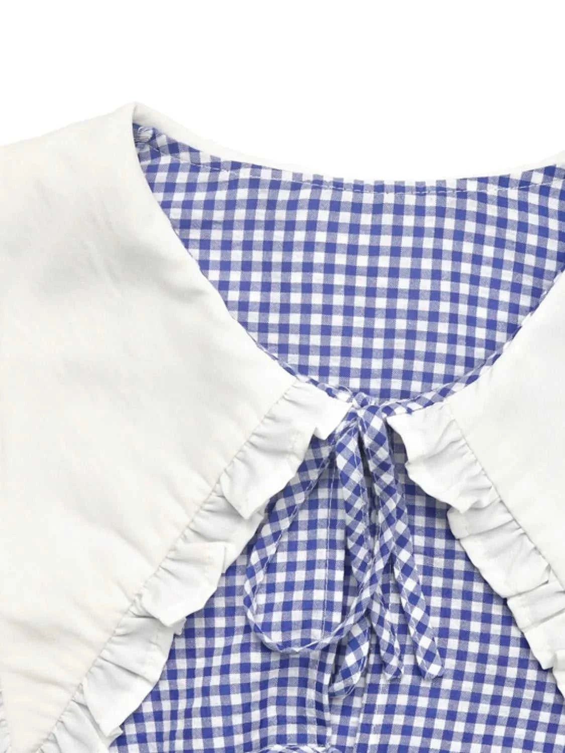 Tie Front Plaid Flounce Sleeve Blouse 100100498421774 35 Affordable Fashion Under $100 Jerry's Apparel 