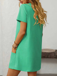 Mandy Square Neck Short Sleeve Mini Dress 100100588511470 24 Affordable Fashion Under $100 Jerry's Apparel 