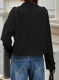 Cropped Double-Breasted Raglan Sleeve Jacket 100100006665761 88 Seasonal Fashion Collections Jerry's Apparel 
