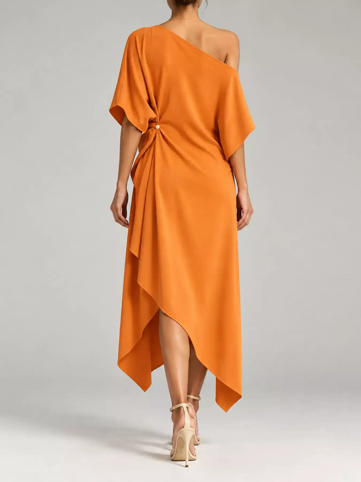 Full Size One-Shoulder Asymmetric Hem Midi Dress Plus Size 101001732260581 53 Gifts for Her Jerry's Apparel 