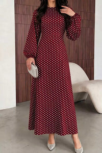Polka Dot Long Sleeve Maxi Dress 101001469171625 35 Affordable Fashion Under $100 Jerry's Apparel 