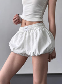Elastic Waistband Bubble Shorts