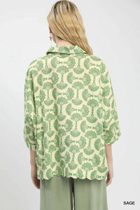 Umgee Printed Button Down Shirt 100100977401221 55 Affordable Fashion Under $100 Jerry's Apparel 