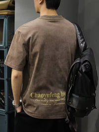 Men's Full Size Freedom Vintage Round Neck T-Shirt Plus Size