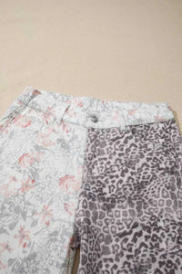 Floral and Leopard Print Wide-Leg Jeans 100100407191762 62 Affordable Fashion Under $100 Jerry's Apparel 