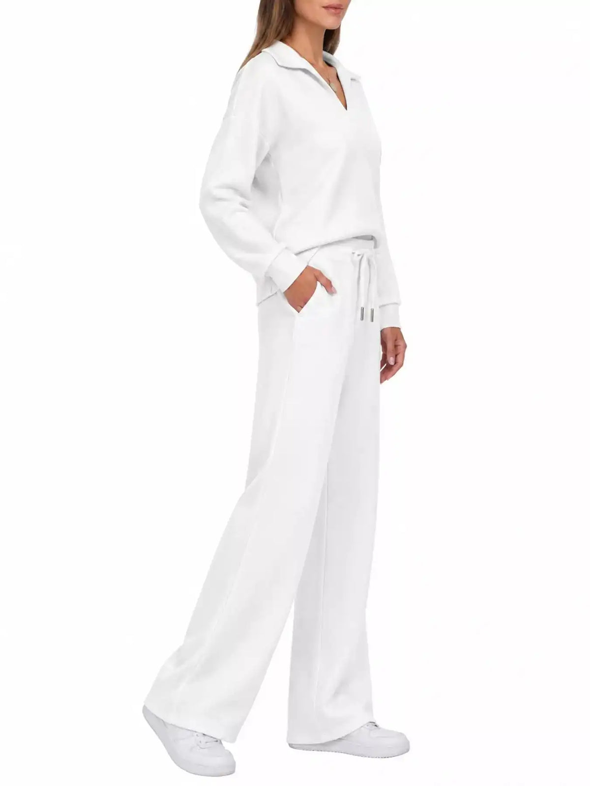 Dropped Shoulder Top and Pants Set 101001926020102 36 Women's Pants Set Gifts for Her Jerry's Apparel 