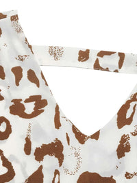 Leopard V-Neck Half Sleeve Blouse 100100146041001 20 Affordable Fashion Under $100 Jerry's Apparel 