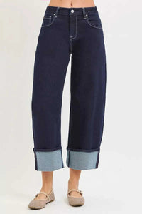 RISEN Slouchy Crop Barrel Cuffed Hem Jeans 100100776121968 62 Affordable Fashion Under $100 Jerry's Apparel 