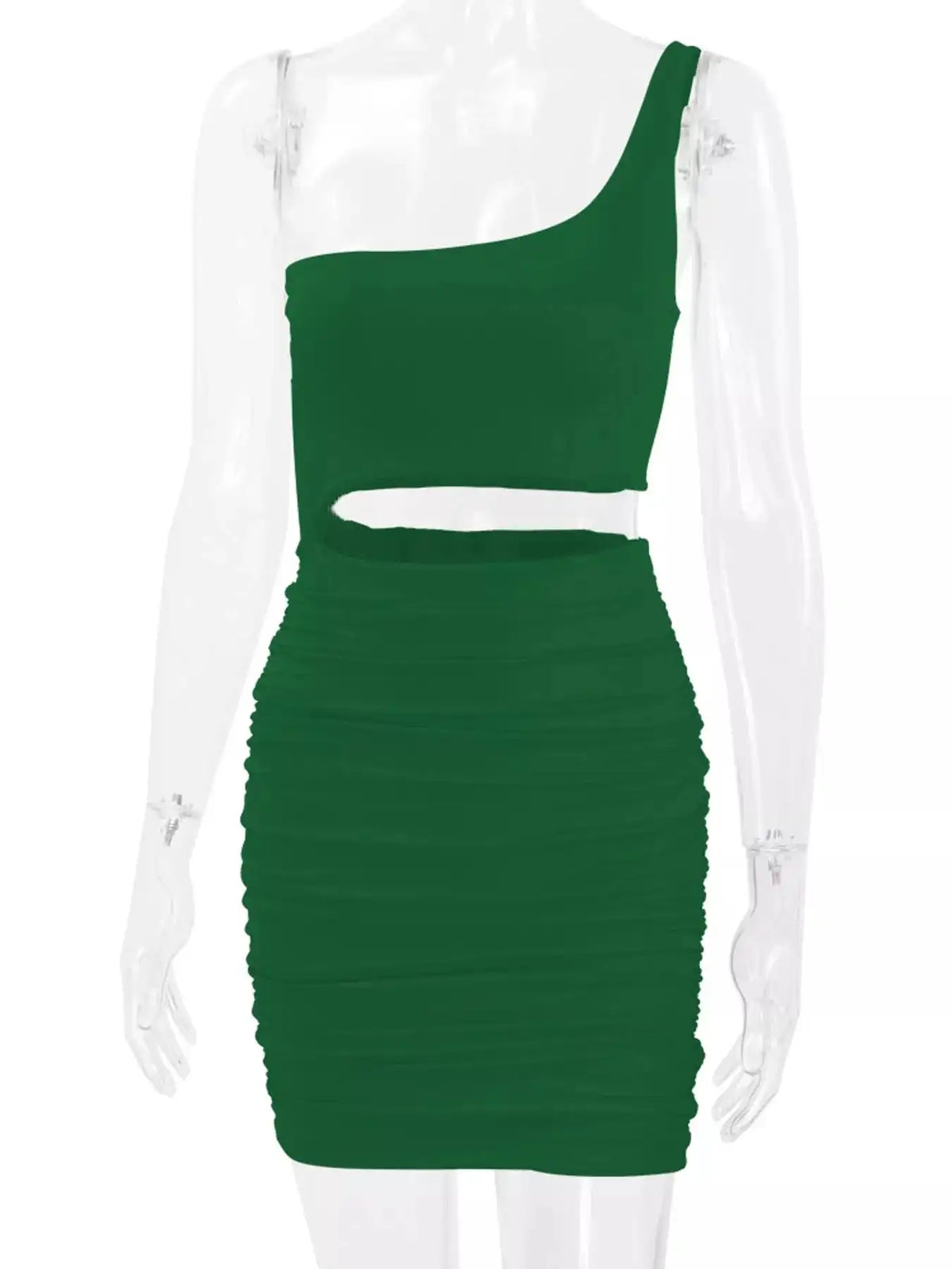 One-Shoulder Cutout Ruched Bodycon Mini Dress 101001098960768 27 Gifts for Her Jerry's Apparel 