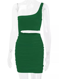 One-Shoulder Cutout Ruched Bodycon Mini Dress 101001098960768 27 Gifts for Her Jerry's Apparel 