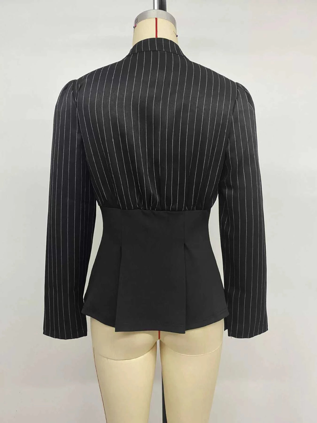 Striped Long Sleeve Peplum Blouse 100100499847455 37 Affordable Fashion Under $100 Jerry's Apparel 