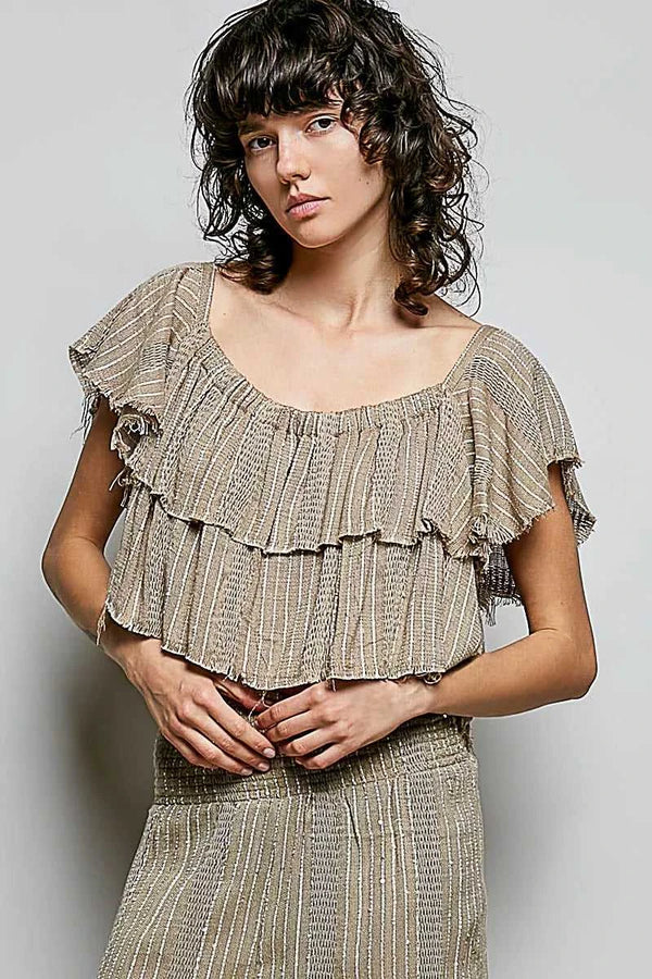 POL Off-Shoulder Ruffle Crop Top 100100498841884 45 Affordable Fashion Under $100 Jerry's Apparel 