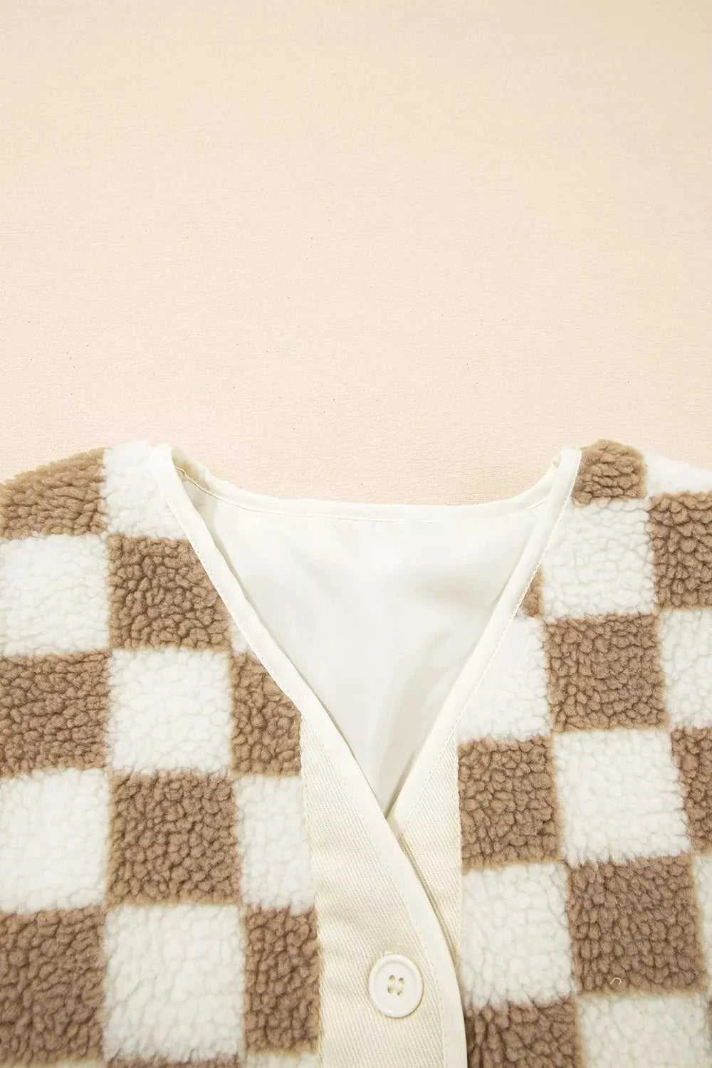 Checkered Sherpa Oversized Button Up Jacket 100100355171838 60 Affordable Fashion Under $100 Jerry's Apparel 
