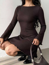 Long-Sleeve Waffle Knit Bodycon Mini Dress 101001131239554 32 Affordable Fashion Under $100 Jerry's Apparel 