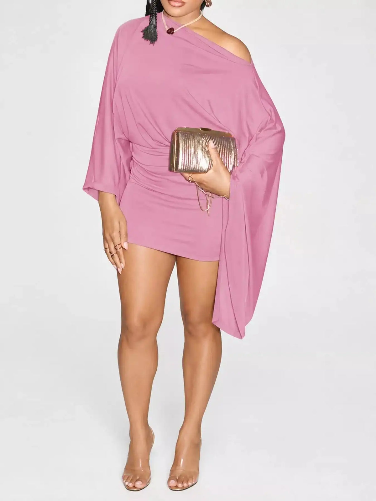 One-Shoulder Draped Bodycon Mini Dress 101001811260521 32 Affordable Fashion Under $100 Jerry's Apparel 