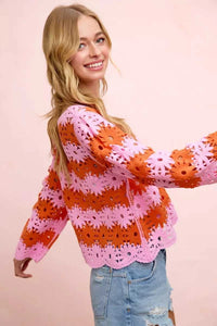 BiBi Flower Crochet Knit Top 100100317131724 56 Affordable Fashion Under $100 Jerry's Apparel 