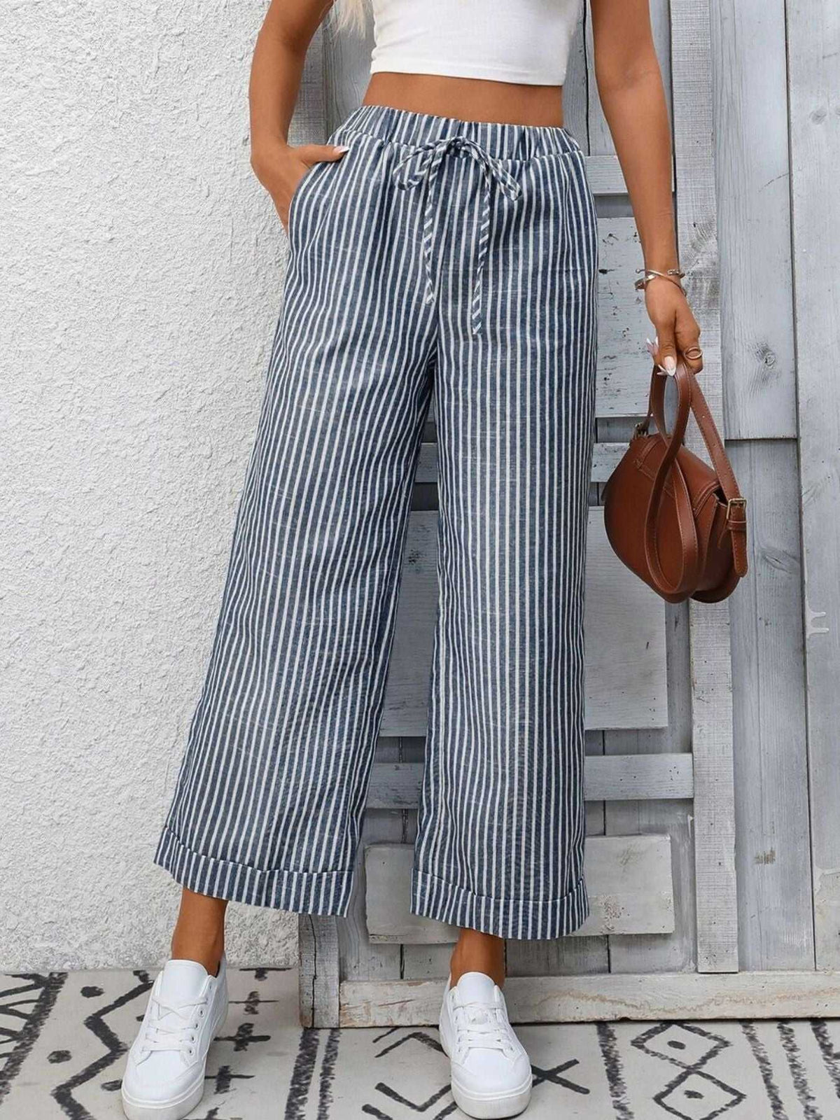 Striped Wide Leg Pants 100100886278692 32 Affordable Fashion Under $100 Jerry's Apparel 