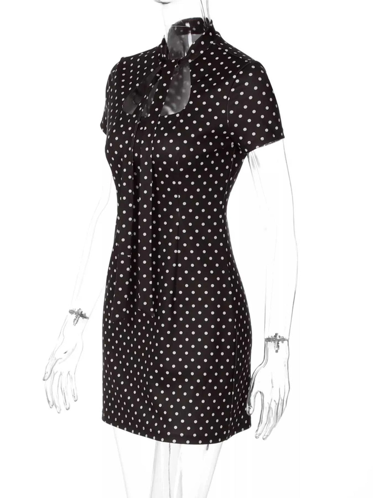 Polka Dot Cut-Out Front Mini Dress 100100763209154 25 Gifts for Her Jerry's Apparel 