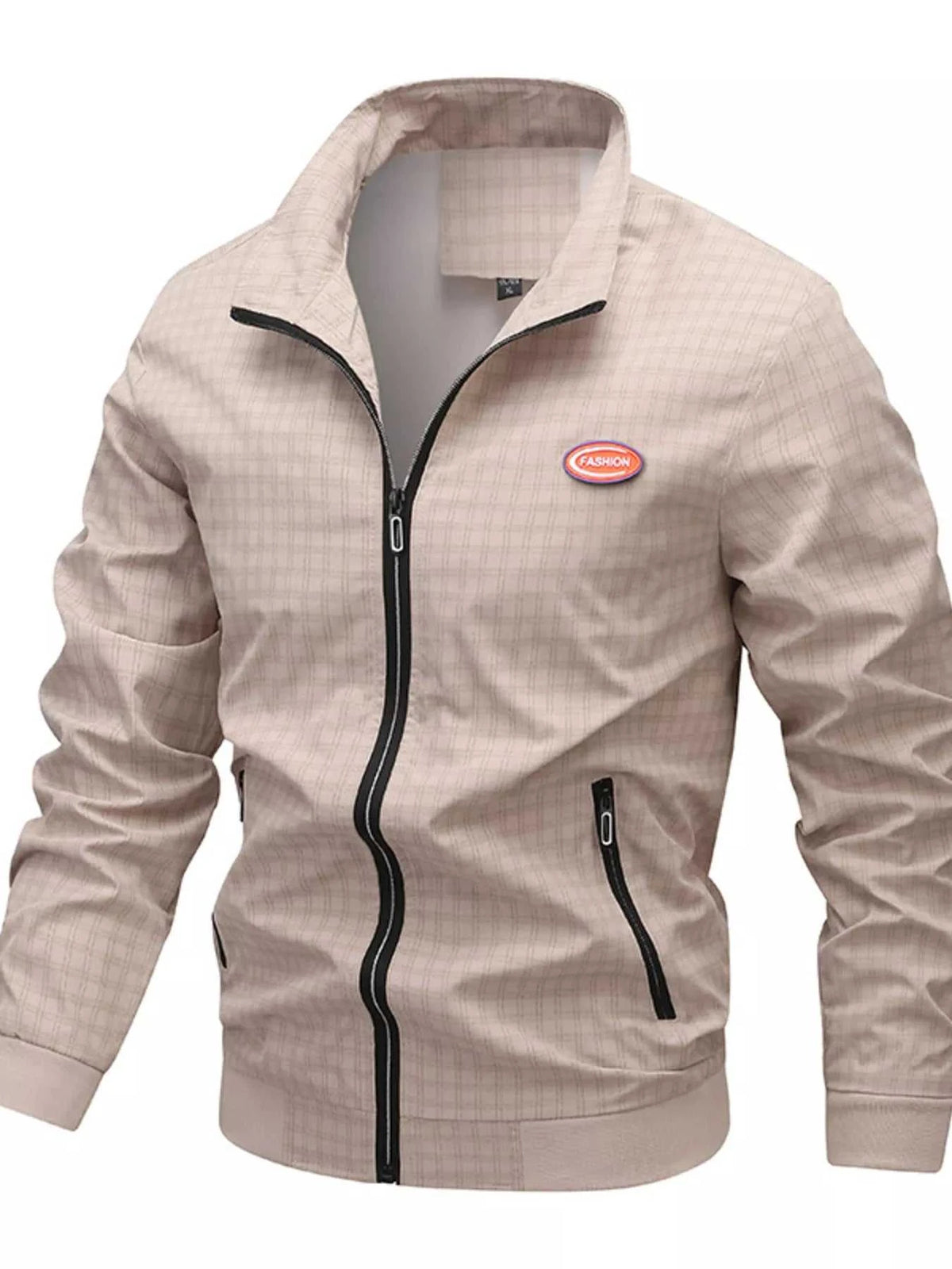 Men's Plus Size Plaid Lightweight Zip-Up Jacket 100400758025131 54 Affordable Fashion Under $100 Jerry's Apparel 