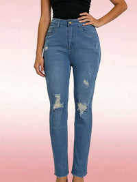 High-Waisted Distressed Jeans 100100550939009 40 Affordable Fashion Under $100 Jerry's Apparel 