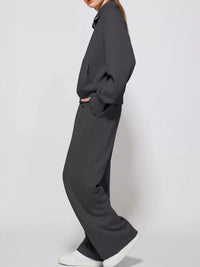 Half-Zip Sweatshirt and Wide-Leg Pants Set 101001840100593 40 Affordable Fashion Under $100 Jerry's Apparel 