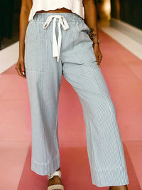 Stripe Mid Rise Drawstring Waist Jeans 100100698319800 58 Affordable Fashion Under $100 Jerry's Apparel 