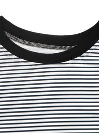 Classic Striped Crew Neck T-Shirt 100100609256431 26 Women's T-shirts Affordable Fashion Under $100 Jerry's Apparel 
