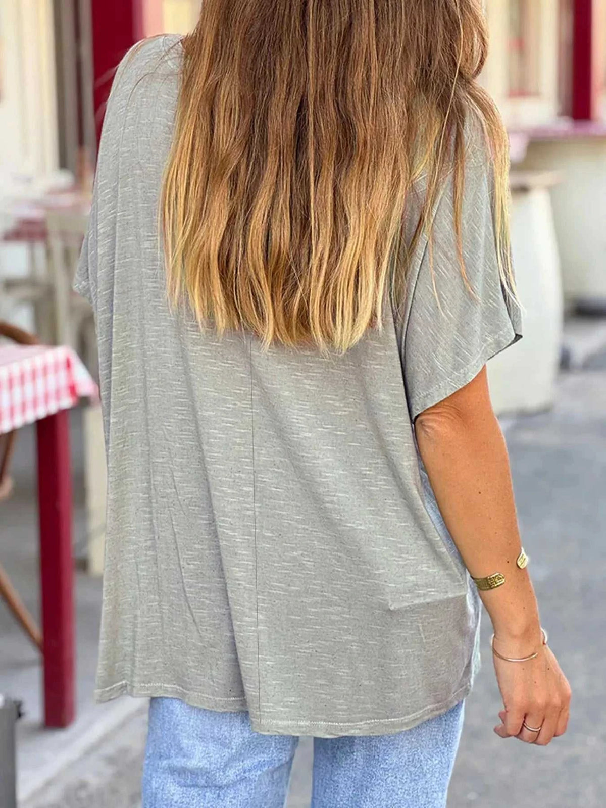 Casual V-Neck Relaxed Fit T-Shirt 100100751365785 22 Affordable Fashion Under $100 Jerry's Apparel 