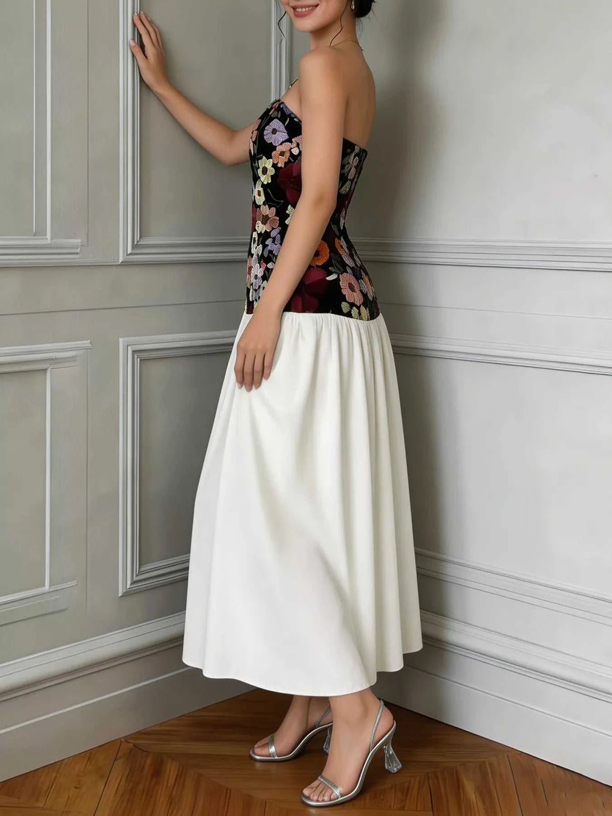 Floral Embroidered Tube Maxi Dress 100100256708656 41 Affordable Fashion Under $100 Jerry's Apparel 