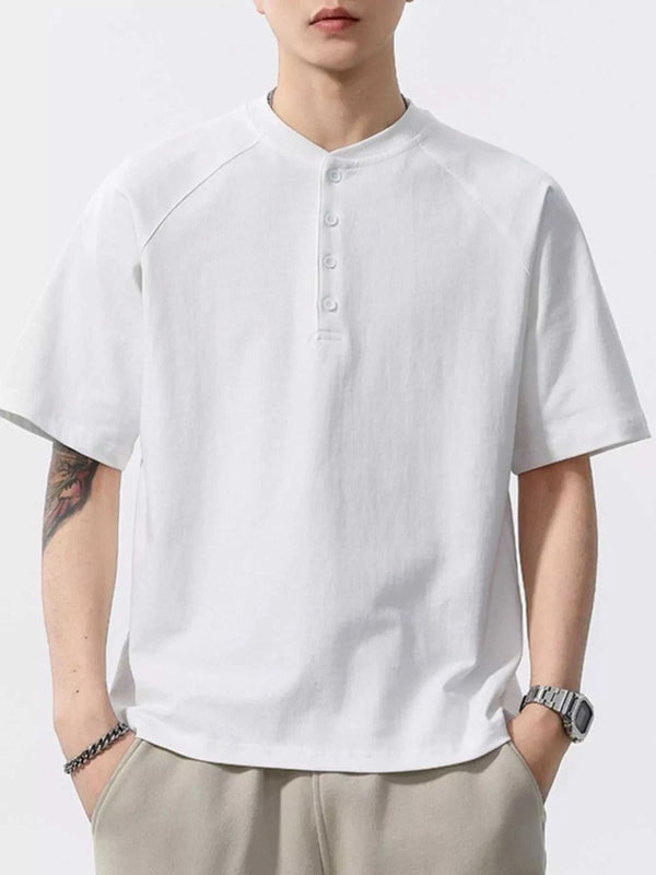 Men's Full Size Button Detail Short Sleeve T-Shirt Plus Size 100400351224644 56 Affordable Fashion Under $100 Jerry's Apparel 