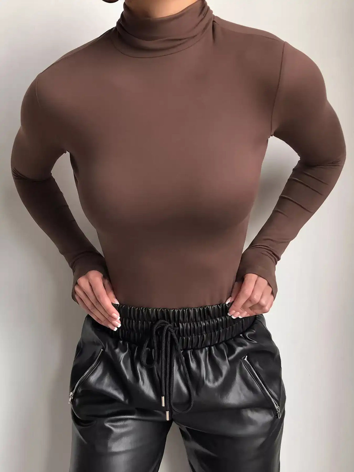 Mock Neck Long Sleeve Slim Fit T-Shirt 101001465798210 27 Affordable Fashion Under $100 Jerry's Apparel 