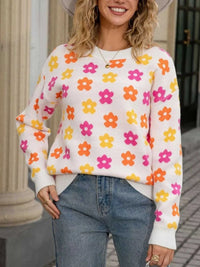 Floral Crew Neck Sweater 100100205302483 49 Gifts for Her Jerry's Apparel 