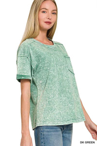 Zenana Halo Snow Washed Exposed Seam Top & Shorts Set 100100554881174 45 Affordable Fashion Under $100 Jerry's Apparel 