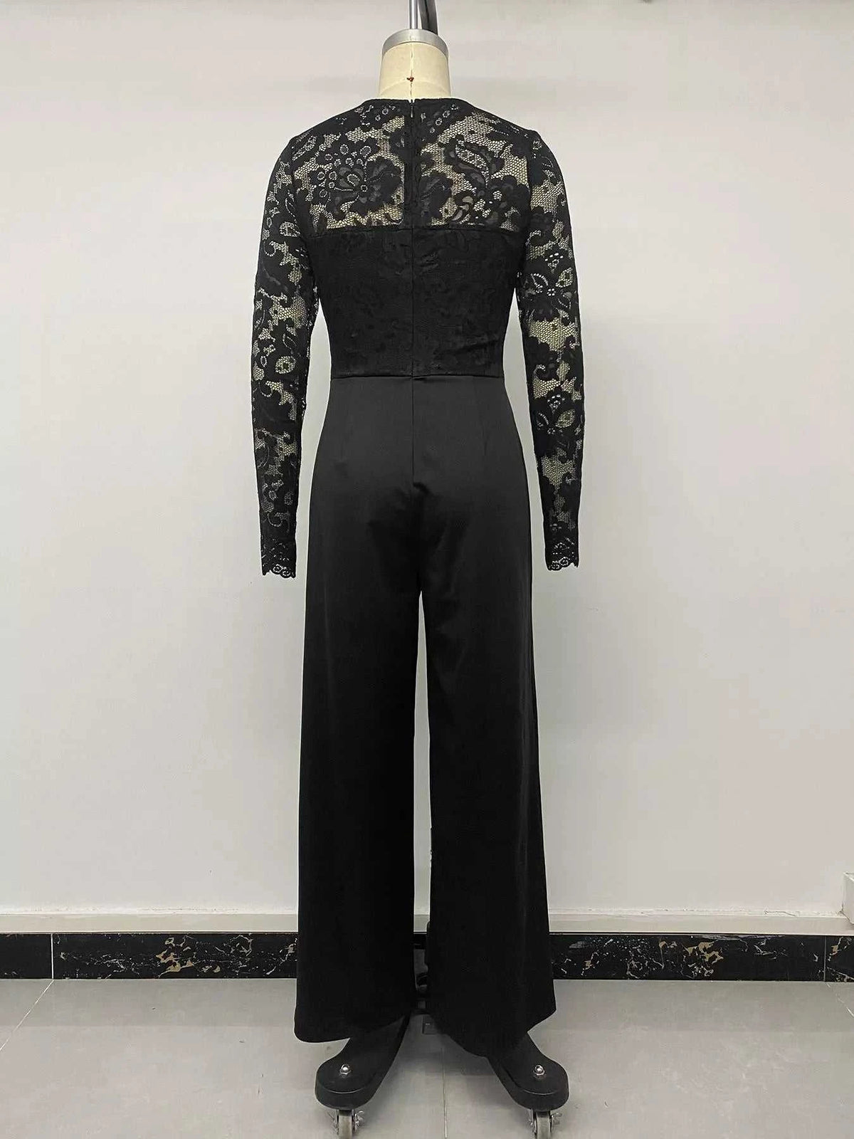 Lace Long Sleeve Wide-Leg Jumpsuit 101001301587229 36 Affordable Fashion Under $100 Jerry's Apparel 