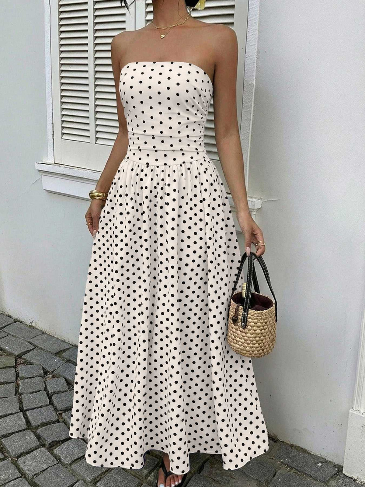 Polka Dot Tube A-Line Dress 100100003378935 36 Gifts for Her Jerry's Apparel 