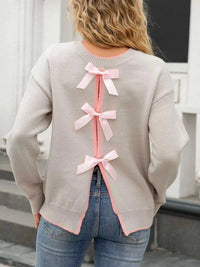 Bow-Back Round Neck Sweater 100100213486101 49 Affordable Fashion Under $100 Jerry's Apparel 