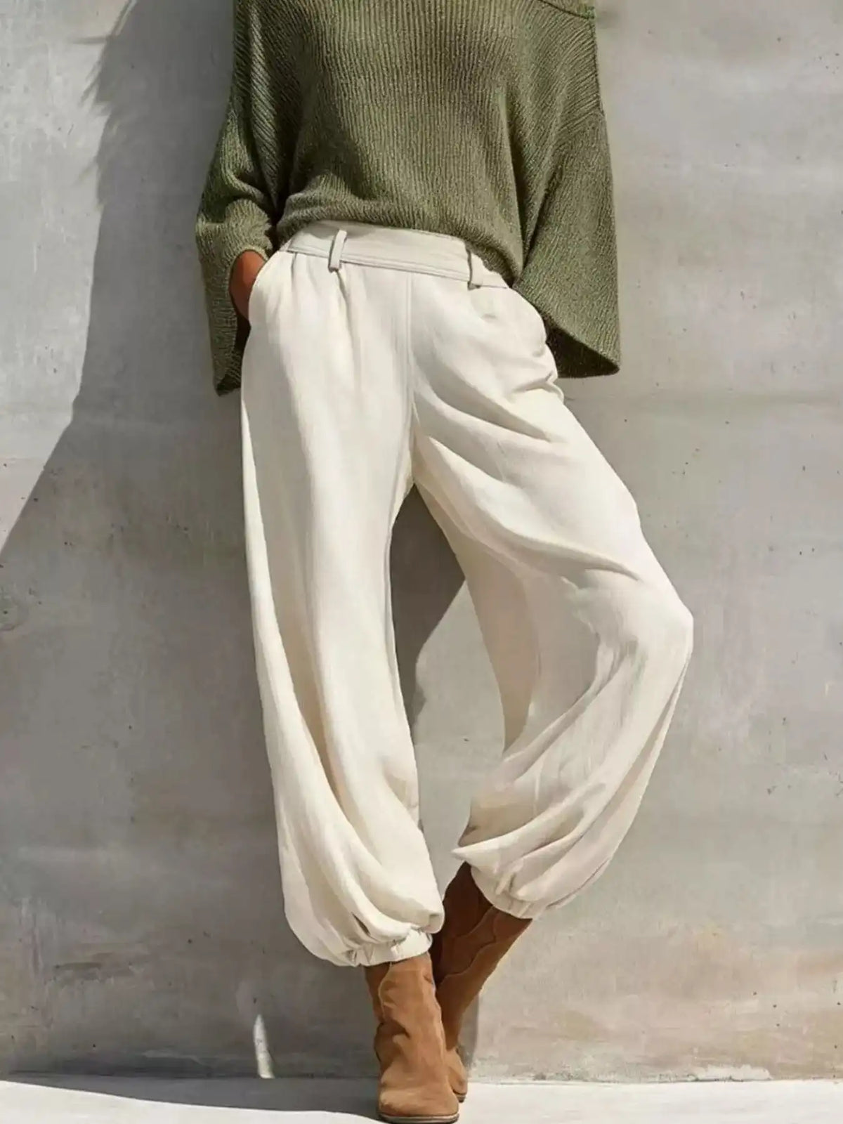 One-Shoulder Knit Top and High-Waisted Pants Set 101001302987869 58 Women's Pants Set Gifts for Her Jerry's Apparel 