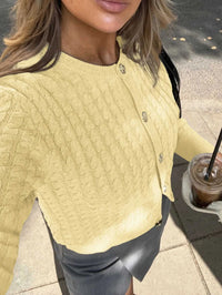 Cable Knit Button-Up Cardigan 100100747145212 57 Affordable Fashion Under $100 Jerry's Apparel 