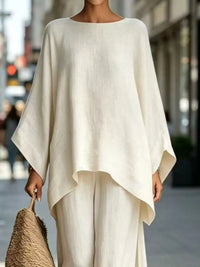 Full Size Batwing Sleeve Top and Wide-Leg Pants Set Plus Size 101001179587547 49 Affordable Fashion Under $100 Jerry's Apparel 