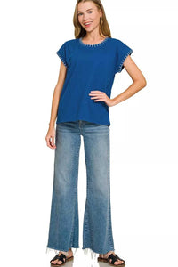 Zenana Stitch Detailed Oversize Top 100100758711397 26 Affordable Fashion Under $100 Jerry's Apparel 
